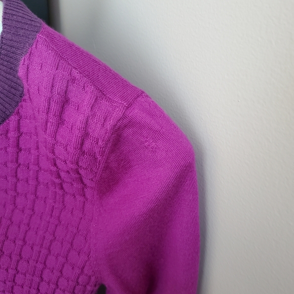 Lida Baday Silk Cashmere Italy Vibrant Magenta Plum Fine Sweater  XS? - Picture 9 of 10
